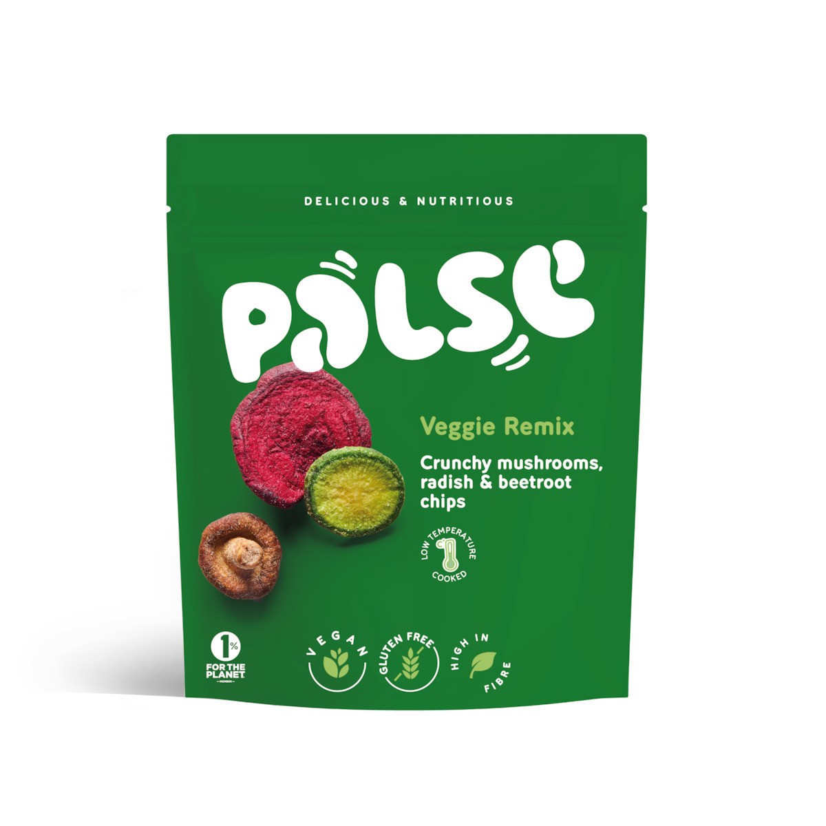 Τραγανά Chips Λαχανικών Veggie Mix Ραπανάκι Πατζάρι Μανιτάρια Palse 50gr